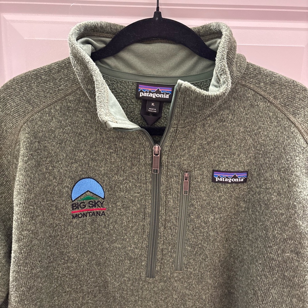 Patagonia Men's Zip-Up Sweater in Forest Green - Picture 3 of 8